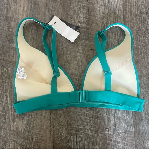 Lou Bikini Top in Blue Green Size Medium NWT - Picture 3 of 4
